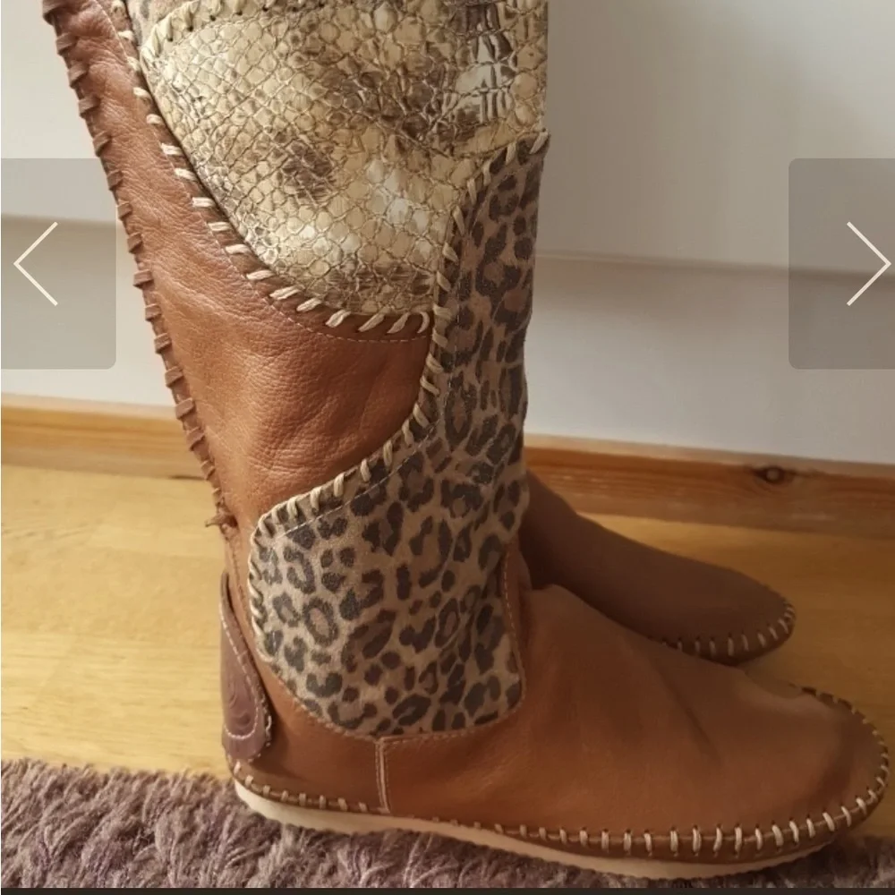 KMB ANTHROPOLOGY LEATHER BOOTS SIZE 7 In EXCELLENT SHAPE - Picture 1 of 9